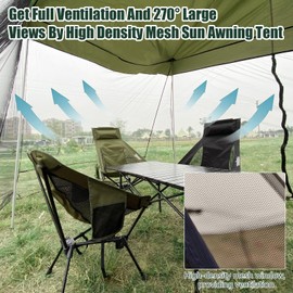Fulynmen SUV Tailgate Tent Car Awning SUV Tent Attachment for Camping Car Tents for Camping SUV with Mosquito Net Ventilation and Airflow Design for Outdoor Carry Bag 9.5FT X 6.5FT X 6.5TF Army Green
