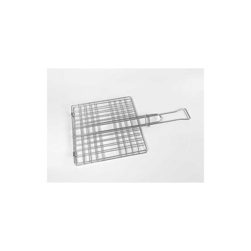 Tredoni 8x8-inch Stainless Steel BBQ Turn-Over Grill Net Clamp -