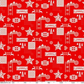 ANRO Oilcloth Tablecloth Oilcloth Washable Tablecloth Christmas Mood Red 120 x 140 cm