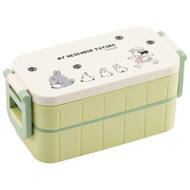Skater YZW3AG-A Lunch Box, 20.3 fl oz (600 ml), Antibacterial, 2-Tier, For Women, My Neighbor Totoro, March, Studio Ghibli, Made in Japan