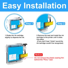 LCL LC1240XL Ink Cartridge Replacement for Brother LC1220 LC1240 LC1240C LC1240M LC1240Y for Brother MFC-J6910CDW J6710CDW J5910CDW J825N J955DN J955DWN J705D J705DW J710D J710DW J810DN (2C2M2Y)