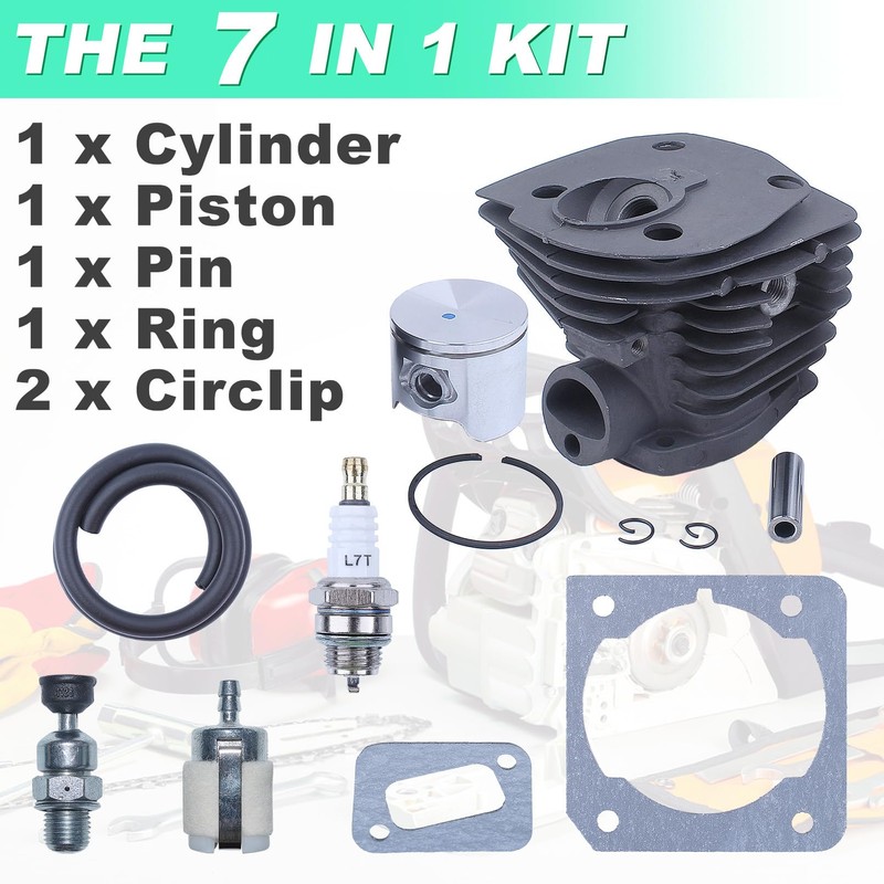 Adefol 44mm Cylinder Piston Kit for Husqvarna 350 351 353