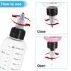 PATIKIL 4oz(120ml) Plastic Dispensing Bottle, 5Pcs Squeeze Graduated Empty Bottles