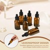 NOOEEISS 6 Pcs 1oz Amber Glass Eye Dropper Bottle, Tincture