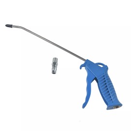 Unbranded 13" Long Offset Angle Nozzle Air Blow Gun with Pistol Grip Brass Pistol Blue