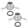 PATIKIL 2.5" Aluminum Cam and Groove Fitting 2 Part-B Dust