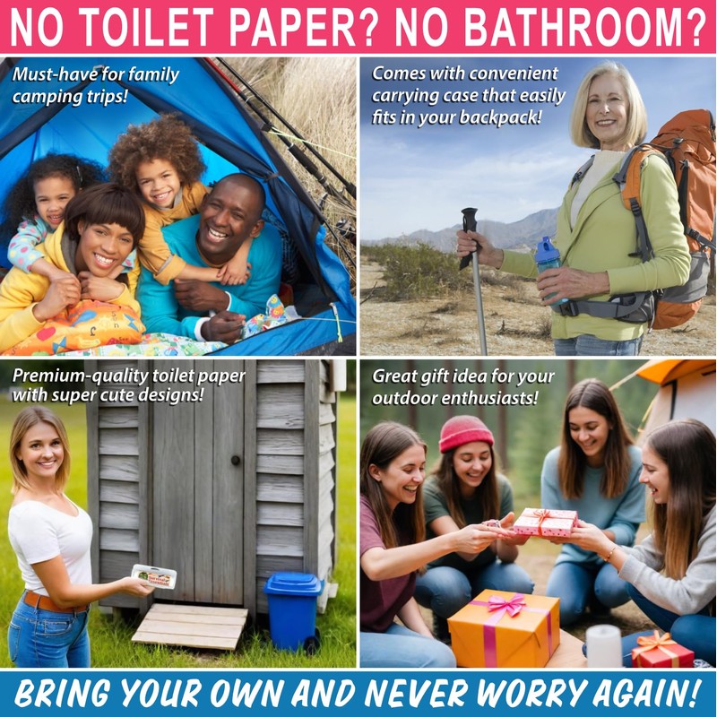 Premium Packable Travel-Size Eco-Friendly Coreless Biodegradable Toilet Paper Rolls |