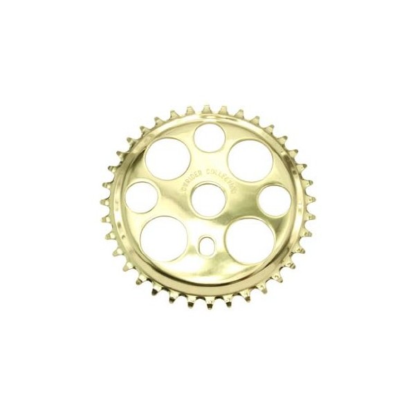 Alta Bicycle Lucky 7 Chainring (1/2 X 1/8) Sprocket, Multiple Sizes & Colors (Gold, 36 Teeth)