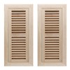 Oak Floor Register for 4x12 Inch Duct Holes - Flush