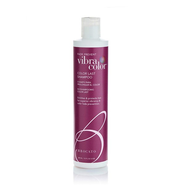 Brocato Vibracolor Color Last Shampoo: Color Safe Shampoo for Color Treated Hair - Prevents Fading and Extends the Life and Brilliance of Colored Hair - Contains No Sulfate or Parabens - 10 Oz