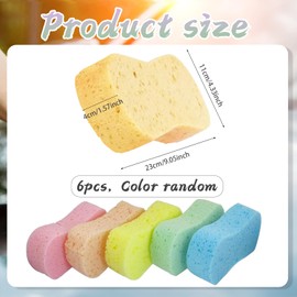 Car Sponge 6 Pcs,Car Sponges for Washing,Non Scratch Car Large Sponges for Cleaning Cars,Thickened Absorbent Car Wash Sponge for Car Kitchen Bathroom Household Cleaning