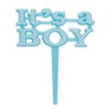 Unique It's a Boy Blue Cupcake Picks - 2.5", 8