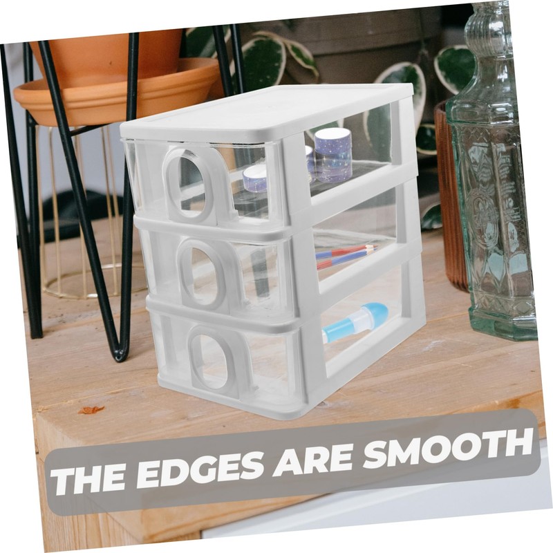 Levemolo Storage Organizer for Office Transparent Desk Organizer Box Compact