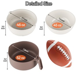 50 oz Large Ramen Bowl, Microwave Ramen Cooker Fit 2 Packs of Ramen, Noodle Pasta Cooker with Lid and Strainer, Steamer for Vegetables, College Dorm Essentials for Girls Guys (Beige)