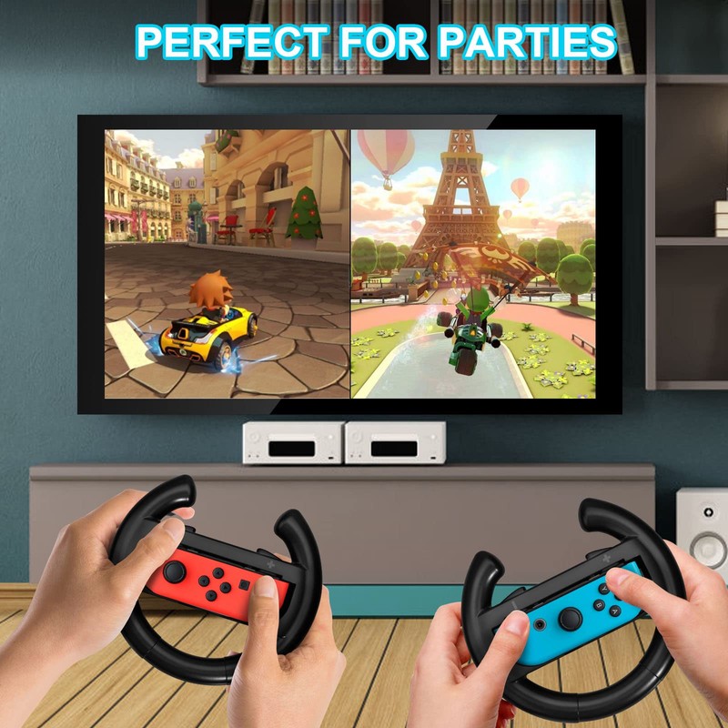 JoyHood Steering Wheel Compatible with Switch/Switch OLED Joy-Con Controller [2