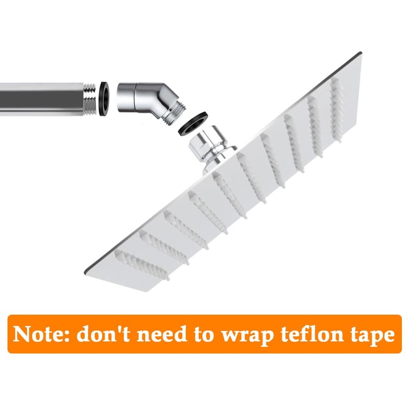 ZESE 135 Degree Shower Head Elbow Adapter, Chrome Handheld Shower