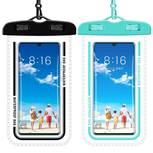 [Set of 2] Waterproof Case for Smartphones, IPX8 Certified, Full