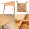 Square Tatami Table, Bamboo Coffee Table for Living Room Bedroom
