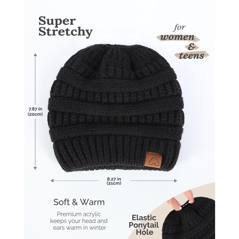 Hat Hut Satin Lined Beanie Hat for Women Silk Lined