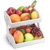 G.a HOMEFAVOR Fruit Basket for Kitchen, 2-Tier Fruit Bowl for