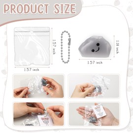 Wettarn 30 Sets You Rock Stress Balls with Support Cards, Christmas Appreciation Gifts for Employee Coworker, Foam Stone Relief Toy Thank You Gifts for Christmas Stocking Stuffers Holiday Party Favors