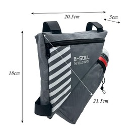 UPANBIKE Bike Frame Bag Bicycle Water Bottle Holder 1.5L Bike Front Tube Bag Bicycle Saddle Bag with Water Bottle Holder Bicycle Accessories(Gray,Water bottle is not included)