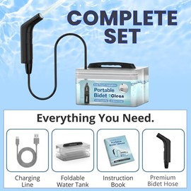 2Clean Bidé portátil, bidé portátil para viajes, bidé de viaje, bidé portátil para mujeres, bidé portátil para cuidado personal, bidé portátil para inodoro, bidé portátil para hombres