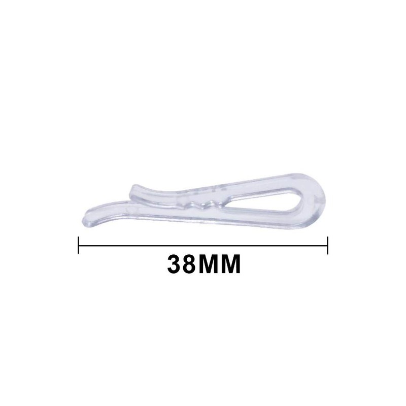 100 Pcs Clear Plastic Shirt Clips with Teeth Shirts Folding