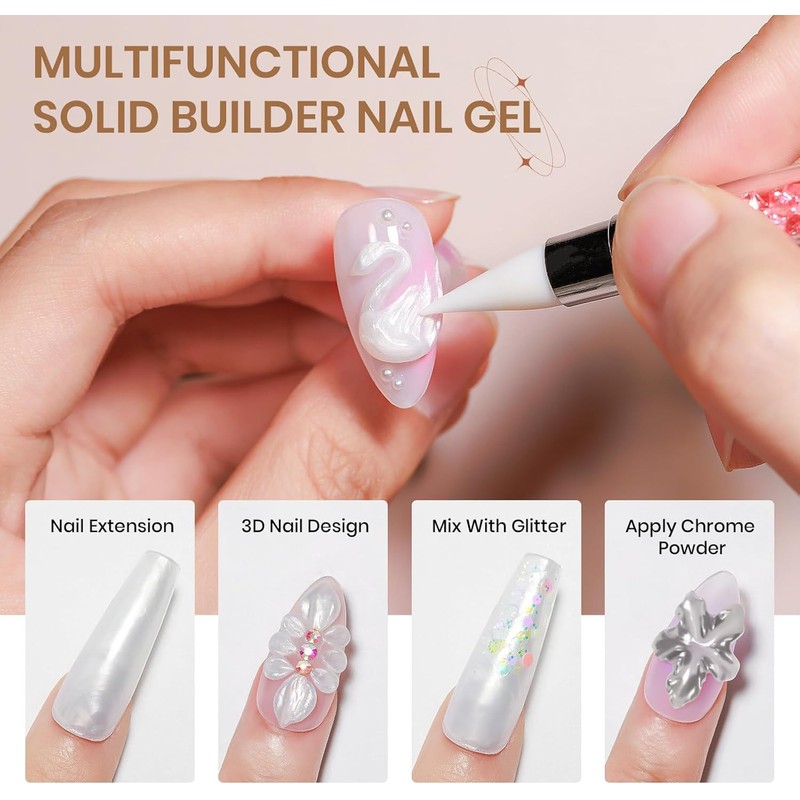 Solid Gel Constructor de Extensiones de Uñas Gel Kit de