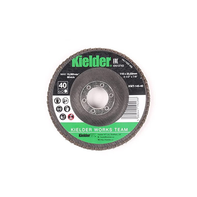 Kielder 115mm Flap Disc 40 Grit (3 Pack)