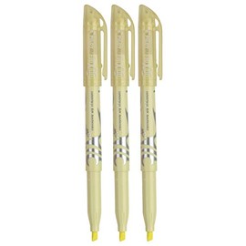 Pilot FriXion Pastel Erasable Highlighter, Chisel Tip, Yellow Ink, 3 Count