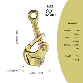 0.5T Wire Grips Steel Pulling Tool Cable Grip Gripper for Wire Rope Cable Clamp Wire Pulling Grip Hand Puller,Multifunctional Cable Grips Pulling Tightening Tool with Swing Latch