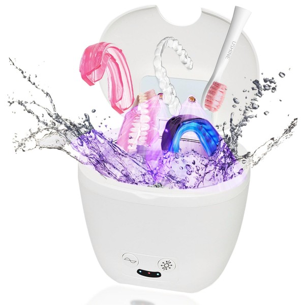 Ultrasonic Retainer Cleaner Machine, Low Noise, 200ml, 45KHz, Sonic Retainer