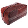 CRICKET-GIFTS Buffalo Leather Cricket Wash Bag Durable Toiletry Bag for
