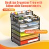 Docnest Multi-Functional Desk Organizer Tray, 6 Tier Paper Letter Tray