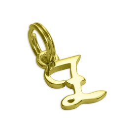 Gold Dipped Sterling Silver Script Letter J Charm