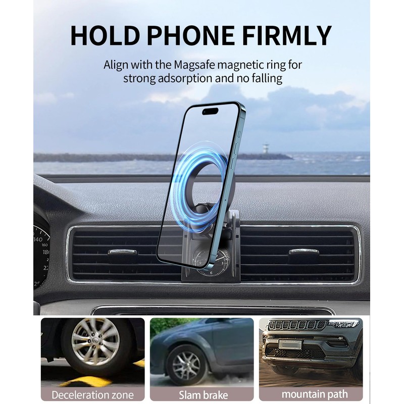 Car Phone Holder for VW Passat 2012-2017Accessories, 360° Rotation Phone
