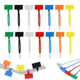 Pack of 300 Cable Ties with Labelling Field, Cable Labelling Colourful Cable Labelling Labels 150 mm x 3 mm Cable Marking Tags for Cable Management Gardening