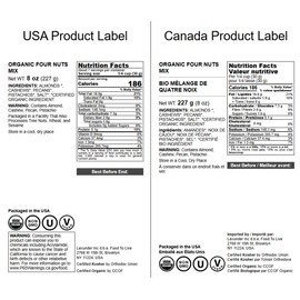 Food to Live Organic Four Nuts Mix, 8 Ounces – A Blend of Dry Roasted Pistachios, Almonds, Pecans, Cashews, and Almonds with Himalayan Salt, Trail Mix. Non-GMO, Vegan, Kosher, Bulk
