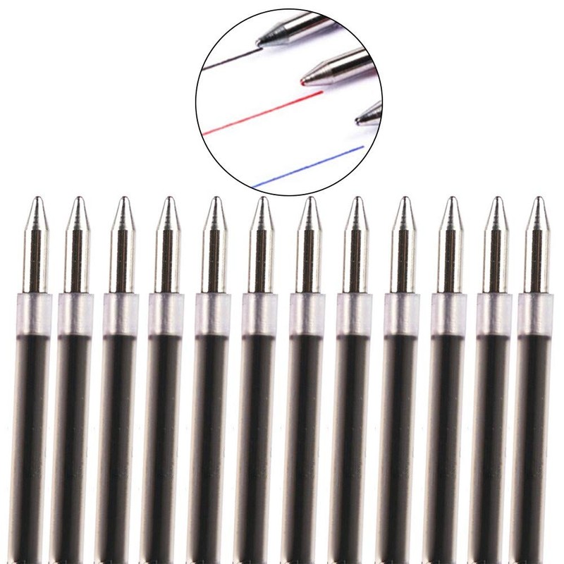0.7mm Medium Tip 24 Pack Metal Ballpoint Pen Refills Oil