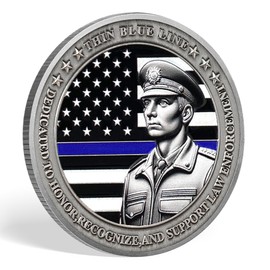 AtSKnSK Saint Michael Police Prayer Coin Patron Saint of Police Officers Police Law Enforcement Challenge Coin (Salute Police, 1)