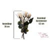 Hand-tied Rose Bouquet with 3 Roses and Ruscus - Real