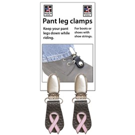 Boot Clip, Pant leg clamp, Pink Ribbon (sold as pair) MADE IN USA