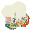 Paquete de 100 servilletas de papel florales de estilo clásico