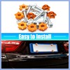PARSLUCK 8 Pcs Car Motorcycle Orange Star Shaped Decorative License