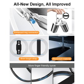 EWA MagOne 2nd Gen Phone Grip Stand with Replaceable Silicone Finger Strap, Removable Magnetic Ring Holder Kickstand Loop, Accessories for 15, 14, 13 Pro/Max/Plus