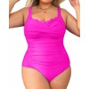Aqua Eve Women Plus Size Swimsuits One Piece Tummy Control