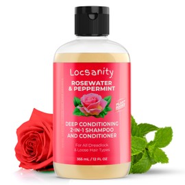 Locsanity Locsanity 2-in-1 Shampoo and Conditioner for All Types of Dreadlocks and Hairstyles C Moisturizing, Nourishing, and Hydrating Shampoo and Conditioner (12 fl oz)