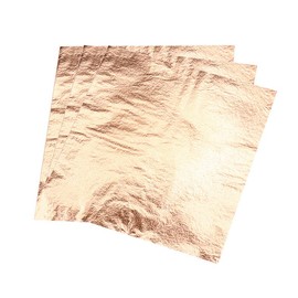 200 Sheets Imitation Gold Leaf for Arts, Gilding Crafting, DIY Furniture Decoration (Rose Gold, 6.3")