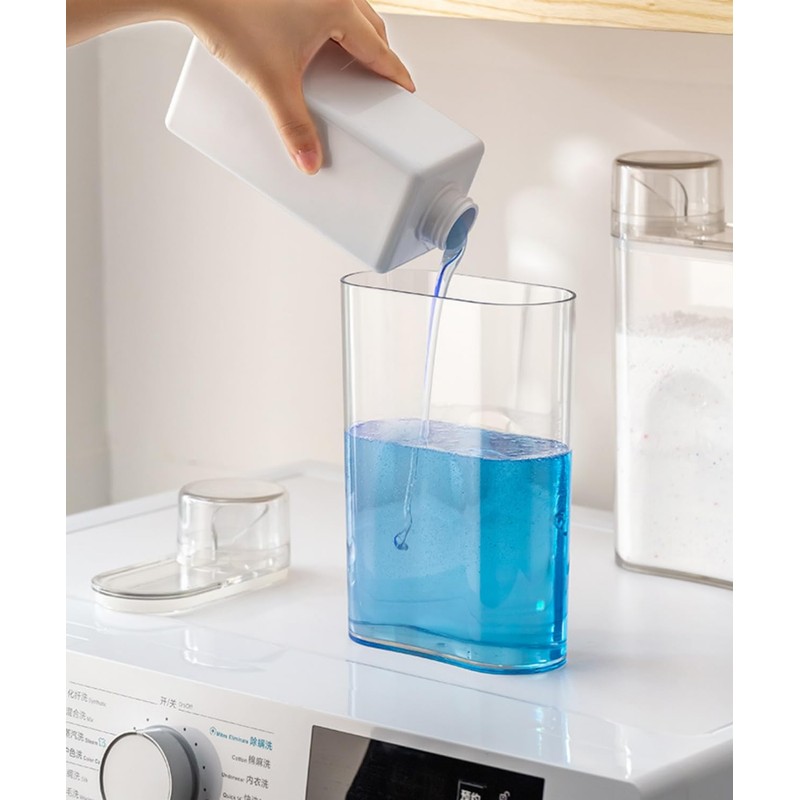 ZNZNANG 2PCS Laundry Detergent Dispenser,1200ml Softener Laundry Detergent Bottle,Beads Container